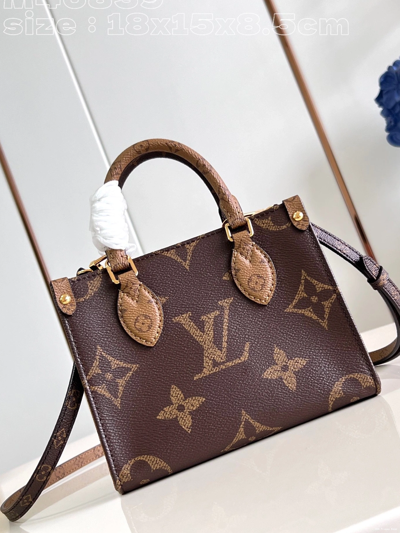 AAA Pruses Bags LOUIS BB-18*15*8.5cm VUITTON ONTHEGO 0711